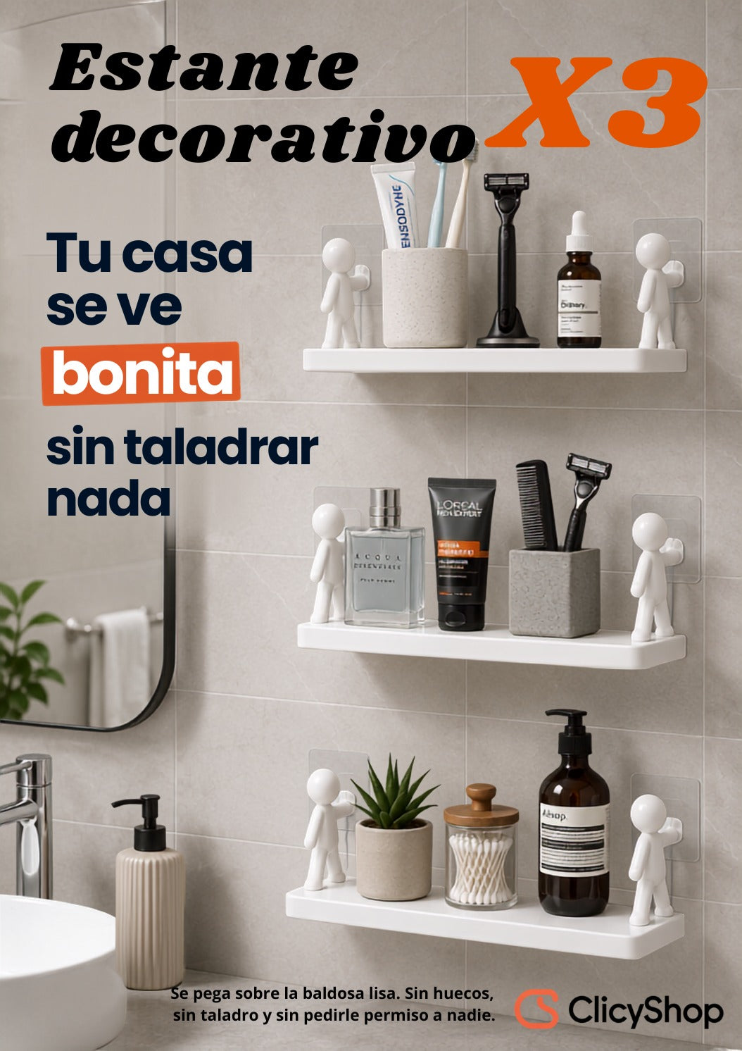 Estante organizador decorativo hogar x 3